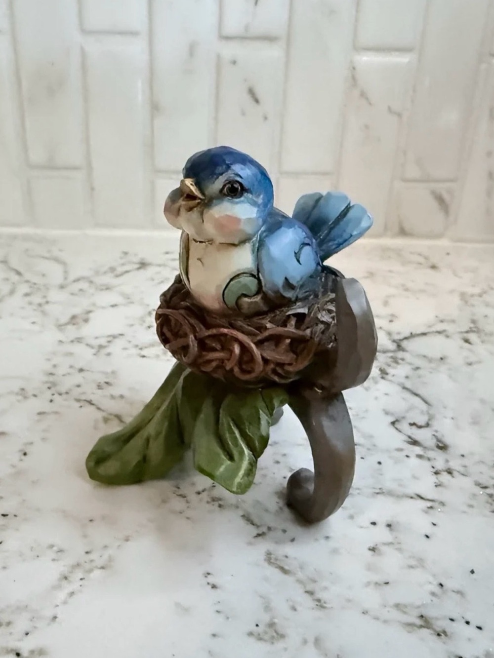 Jim Shore Heartwood Creek “ Blue Bird in Nest” Collectible Figurine.
